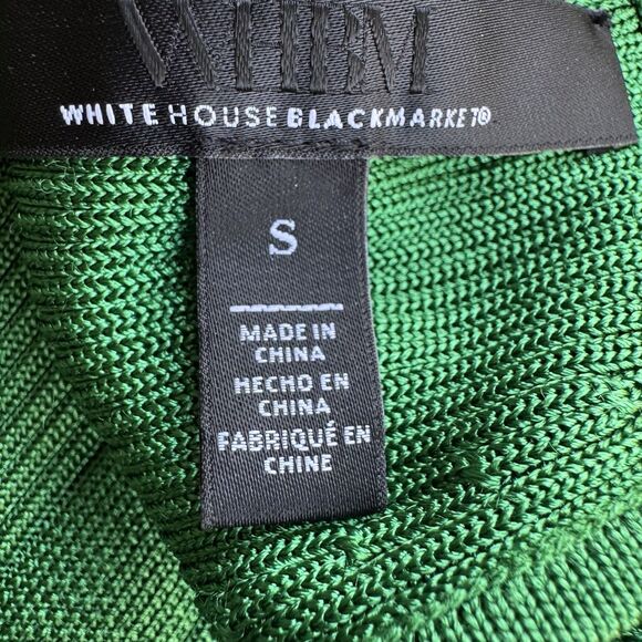 WHBM White House black market braided halter top green knit size S - Picture 3 of 13